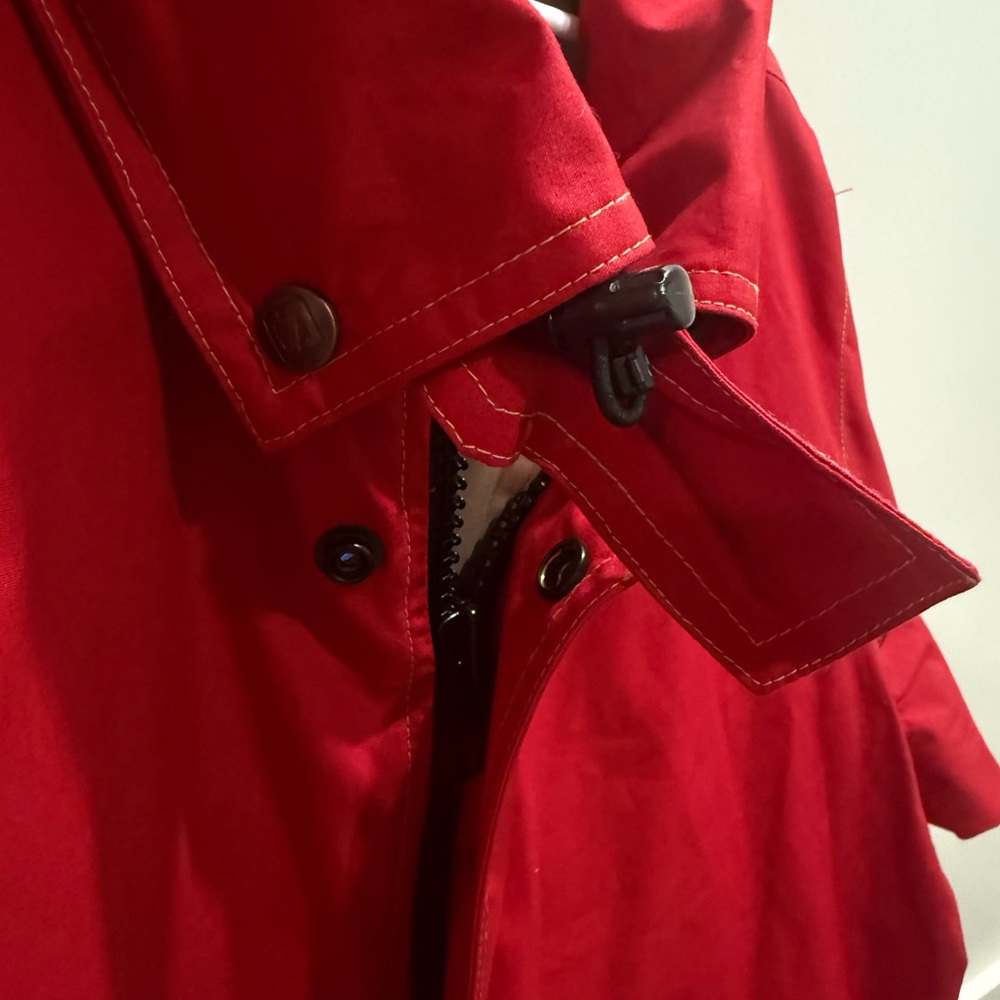 Survivalon Cagney Jacket XXL Red USA Made Cotton Sailing Field Jacket Roll Hood - Picture 9 of 16